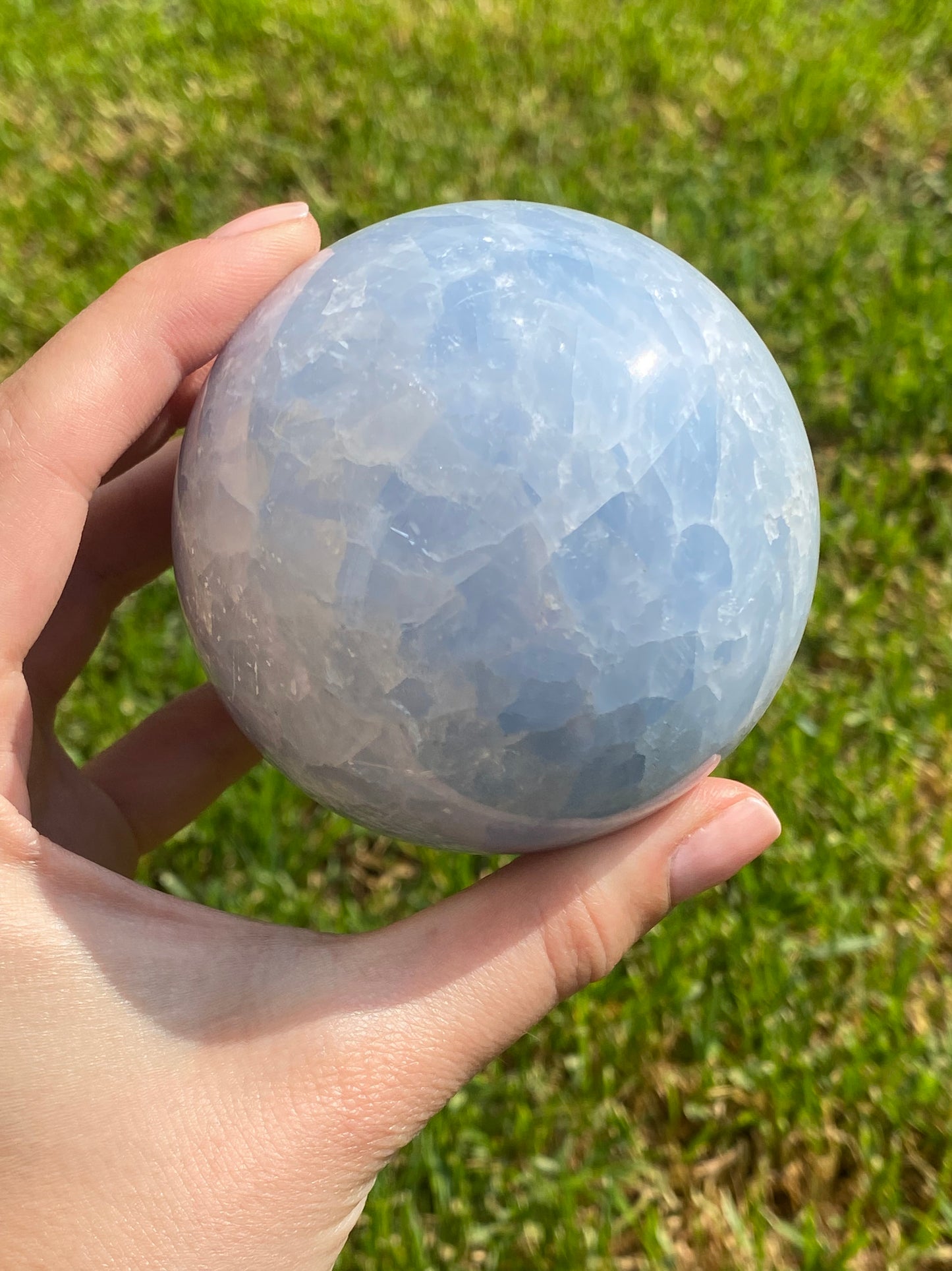 Sfera calcite blu