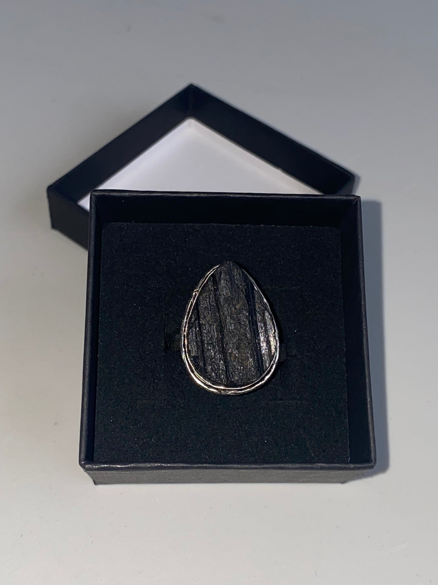 Anello TORMALINA NERA argento 925