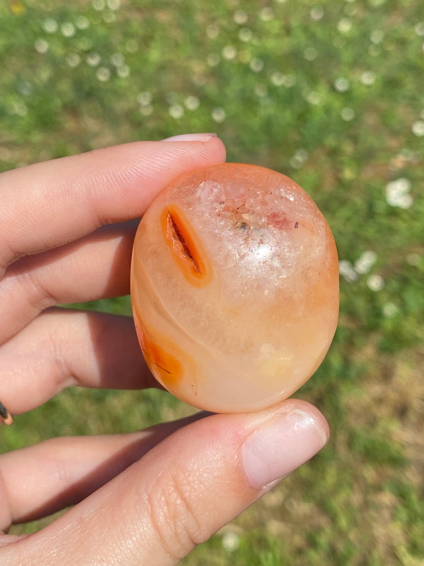 Palmstone in agata Corniola