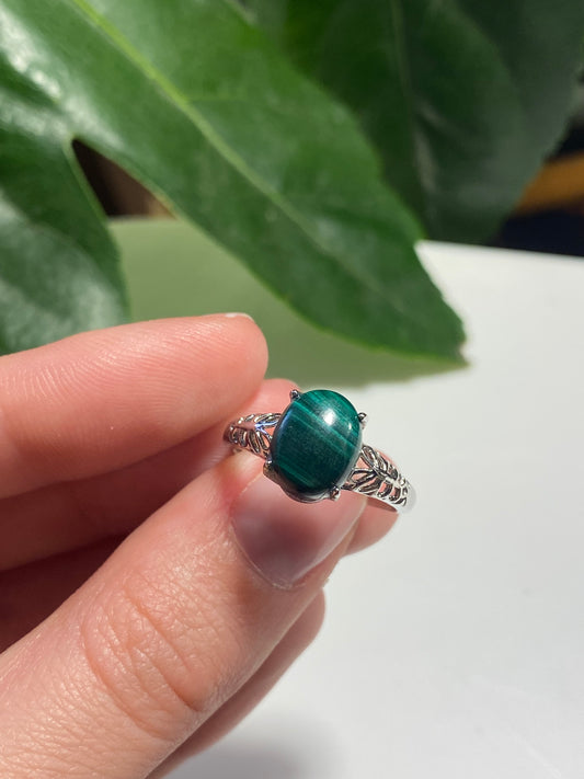 Anello in malachite