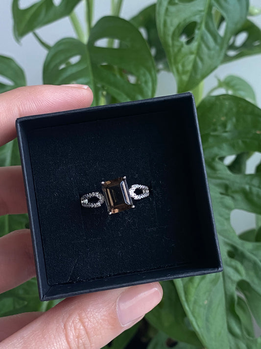 Anello QUARZO FUMÈ