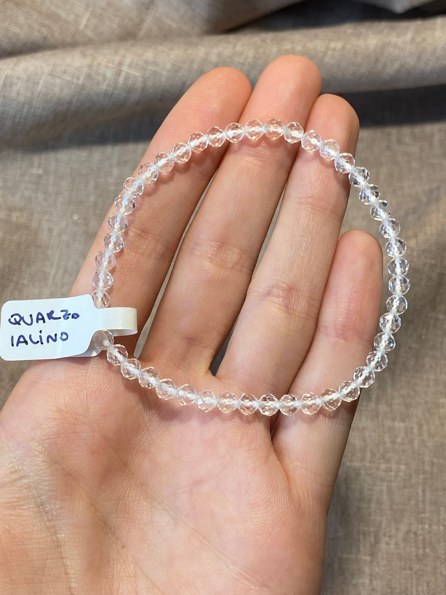 Bracciale sfere sfaccettati (4mm)